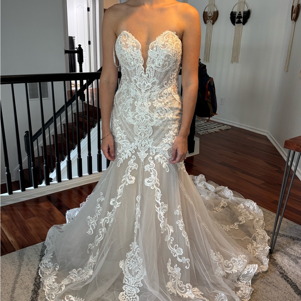Essence of Australia Strapless Lace Wedding Dress